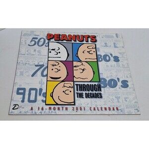 DAY DREAM BRAND SNOOPY PEANUTS THROUGH THE DECADES 2001 WALL CALENDER